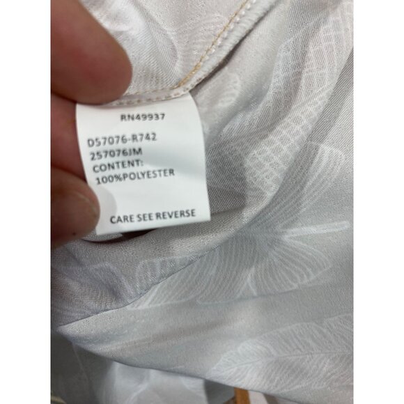 OTG Ruffled Tan and White Leaf Mini Skirt Women’s Size L Side Zip. - Picture 5 of 5